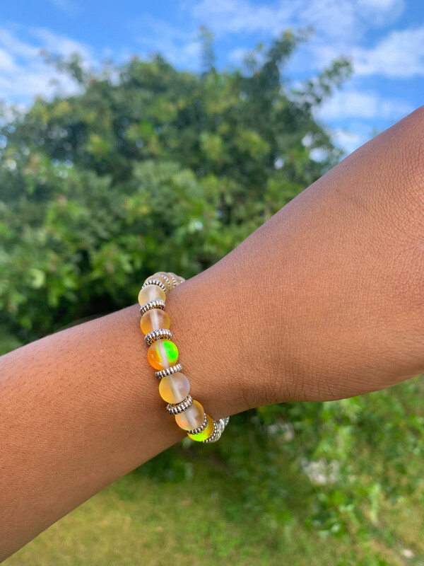 Neon Yellow with chain charm