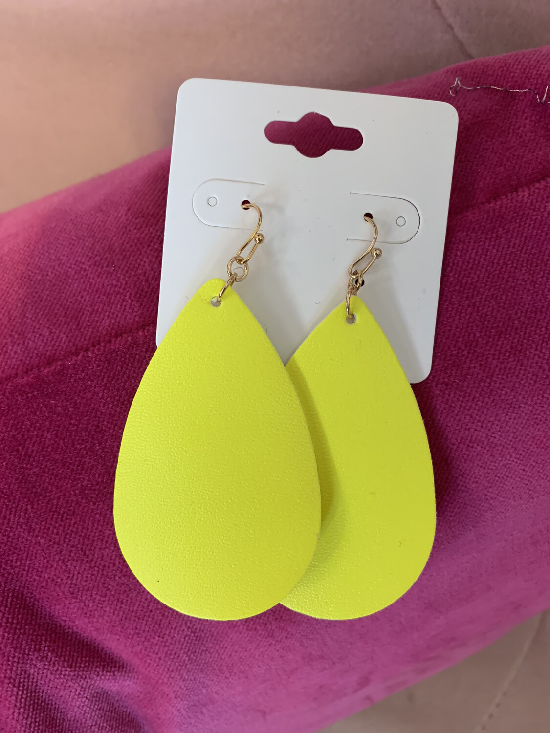 Neon Yellow Earrings