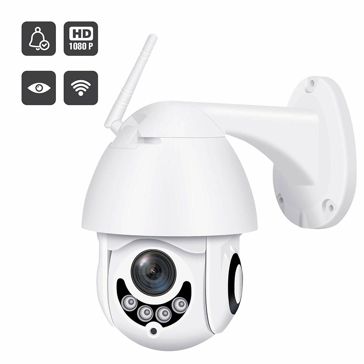 Full HD 1080P Security Surveillance Cameras Outdoor Waterproof Wireless PTZ Camera with Night Vision - IP WiFi Cam Surveillance Cam Audio Motion Activated
