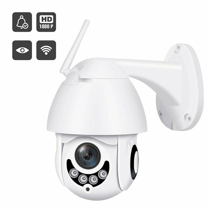 Full HD 1080P Security Surveillance Cameras Outdoor Waterproof Wireless PTZ Camera with Night Vision - IP WiFi Cam Surveillance Cam Audio Motion Activated