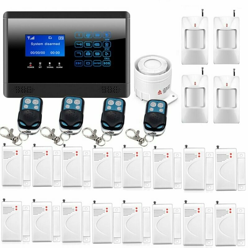 APP Control Wireless LCD GSM SMS Touch keypad Voice Home Security Alarm System Auto Dialer M#24 USA