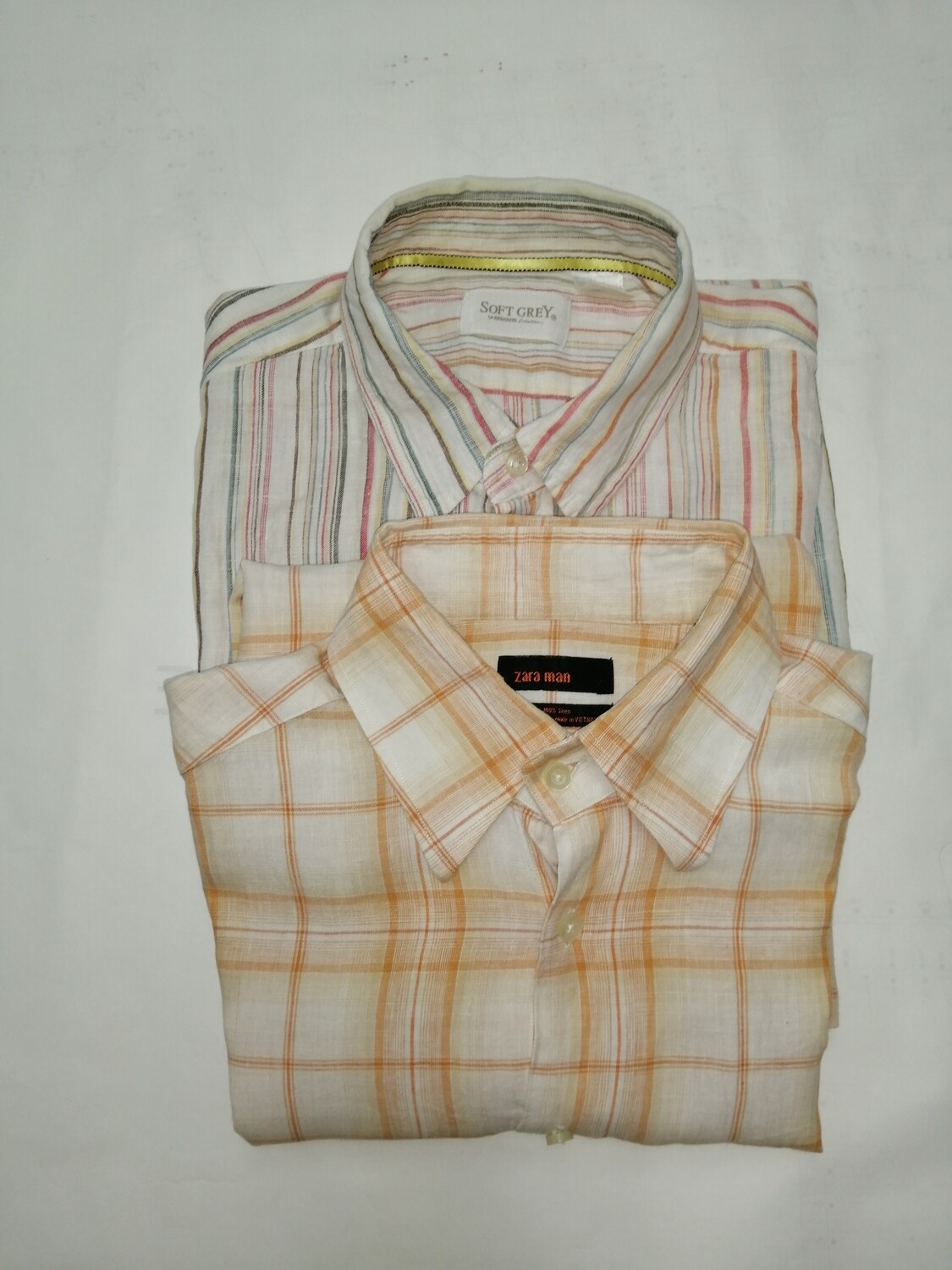 Camisas Mangas Corta Lino (Hombre)