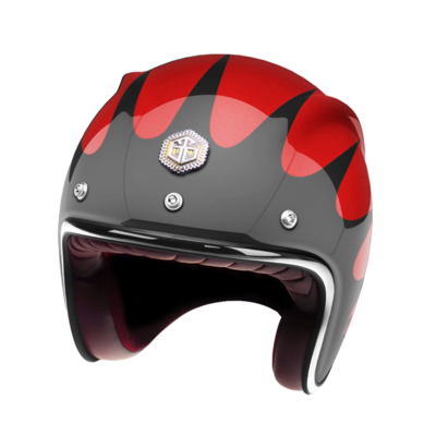 GUANG - OPEN FACE HELMET SPEEDRUN BLACK &amp; RUBY