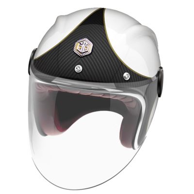 GUANG - JET HELMET SPEEDRUN CARBON &amp; WHITE