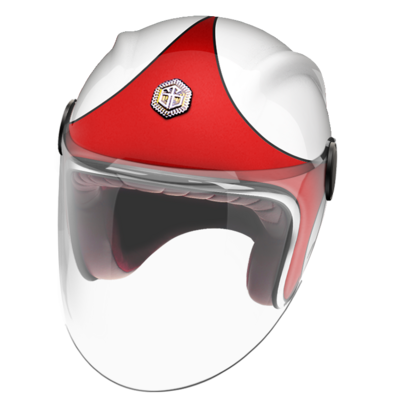GUANG - JET HELMET SPEEDRUN RED &amp; WHITE