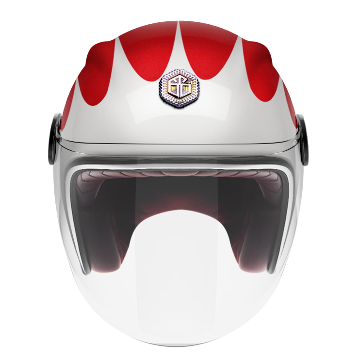 GUANG - JET HELMET SPEEDRUN WHITE &amp; RUBY