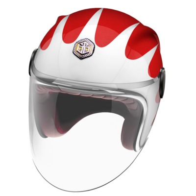 GUANG - JET HELMET SPEEDRUN WHITE &amp; RUBY