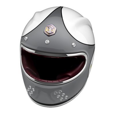 GUANG - FULL FACE HELMET SPEEDRUN GREY &amp; WHITE