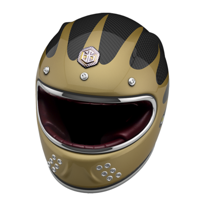 GUANG - FULL FACE HELMET SPEEDRUN GOLD &amp; CARBON