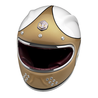 GUANG - FULL FACE HELMET SPEEDRUN GOLD &amp; WHITE