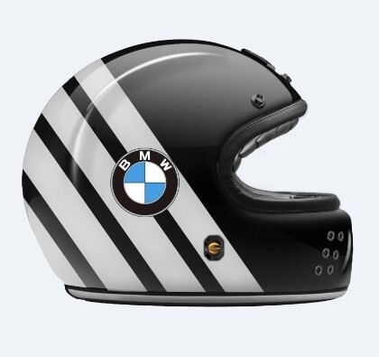 GUANG - FULL FACE HELMET BLACK & WHITE BMW SE