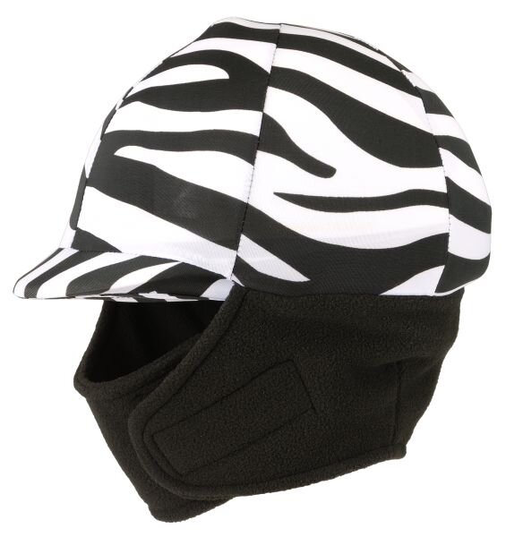 Winter cap cover met fleece, zebra