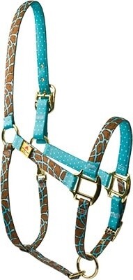 Giraffe Teal" High Fashion halster"
