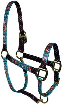 I Luv My Horse Blue" High Fashion halster"