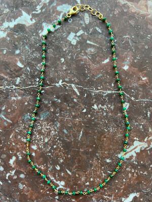 Green gemstone necklace