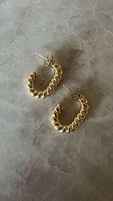 Golden Bead Hoops