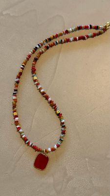 Scarlet Sunset Gem Necklace.