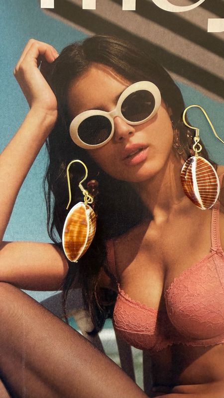  Golden Tide Shell Earrings