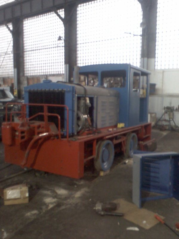 12 ton Plymouth locomotive with new engine installed in 2015