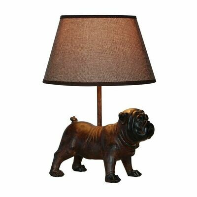 Lampe Bulldog brune