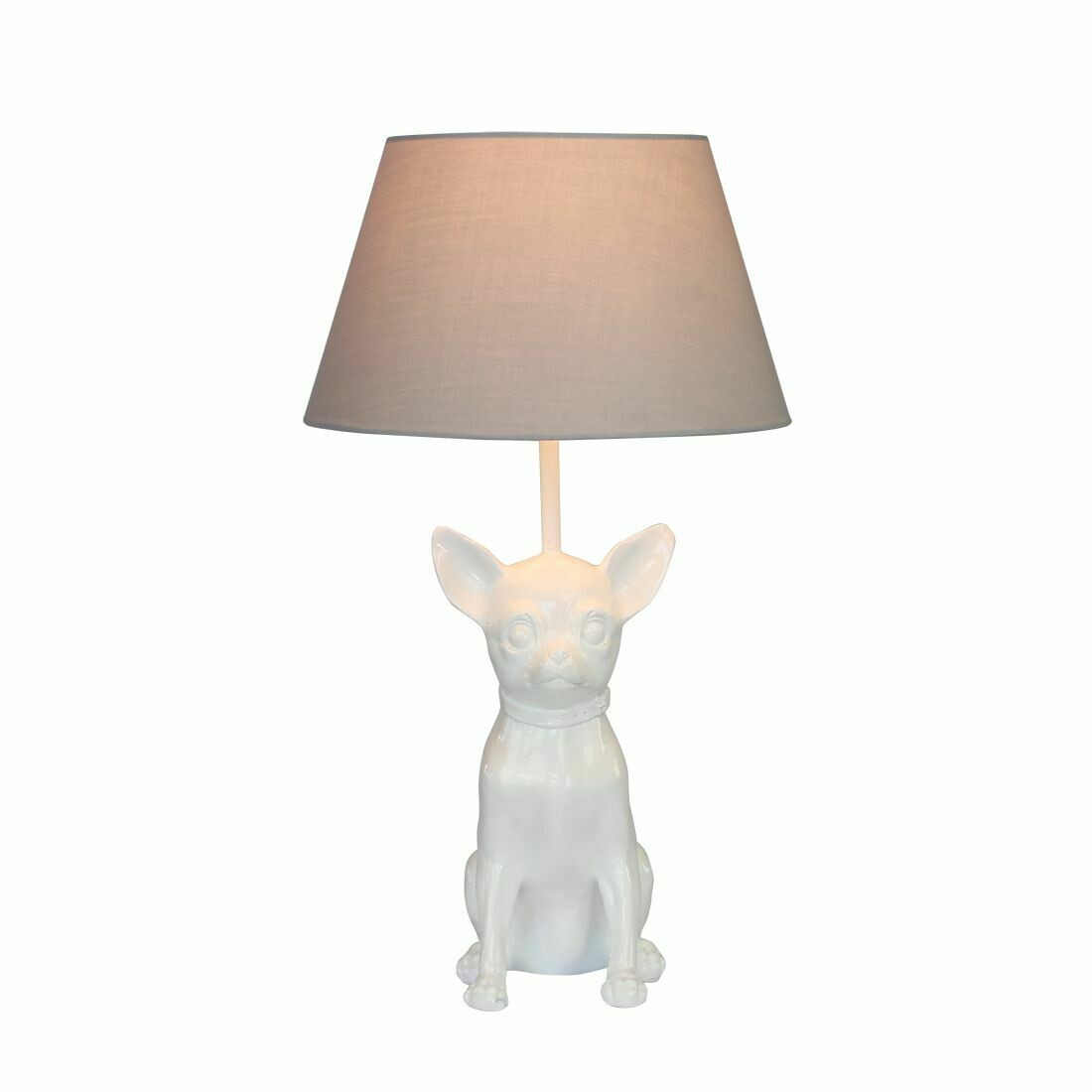 Lamp Chihuahua Glanzend Wit Lamp Chihuahua Glanzend Wit