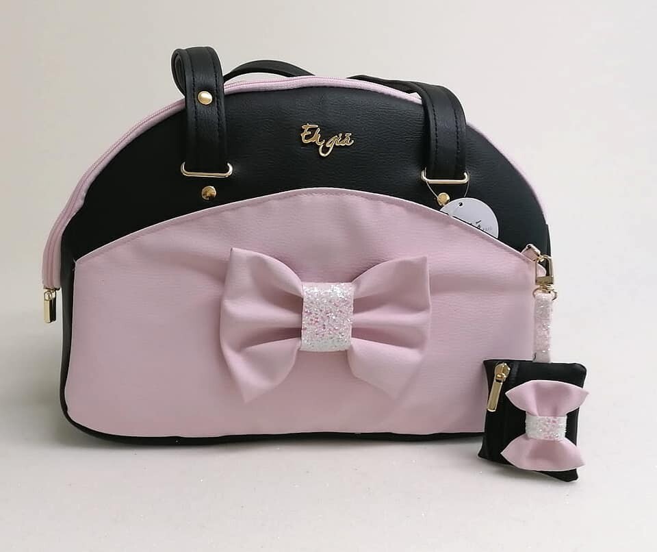 Traveller Bag Pink/Black +Poopbag Traveller Bag Pink/Black +Poopbag