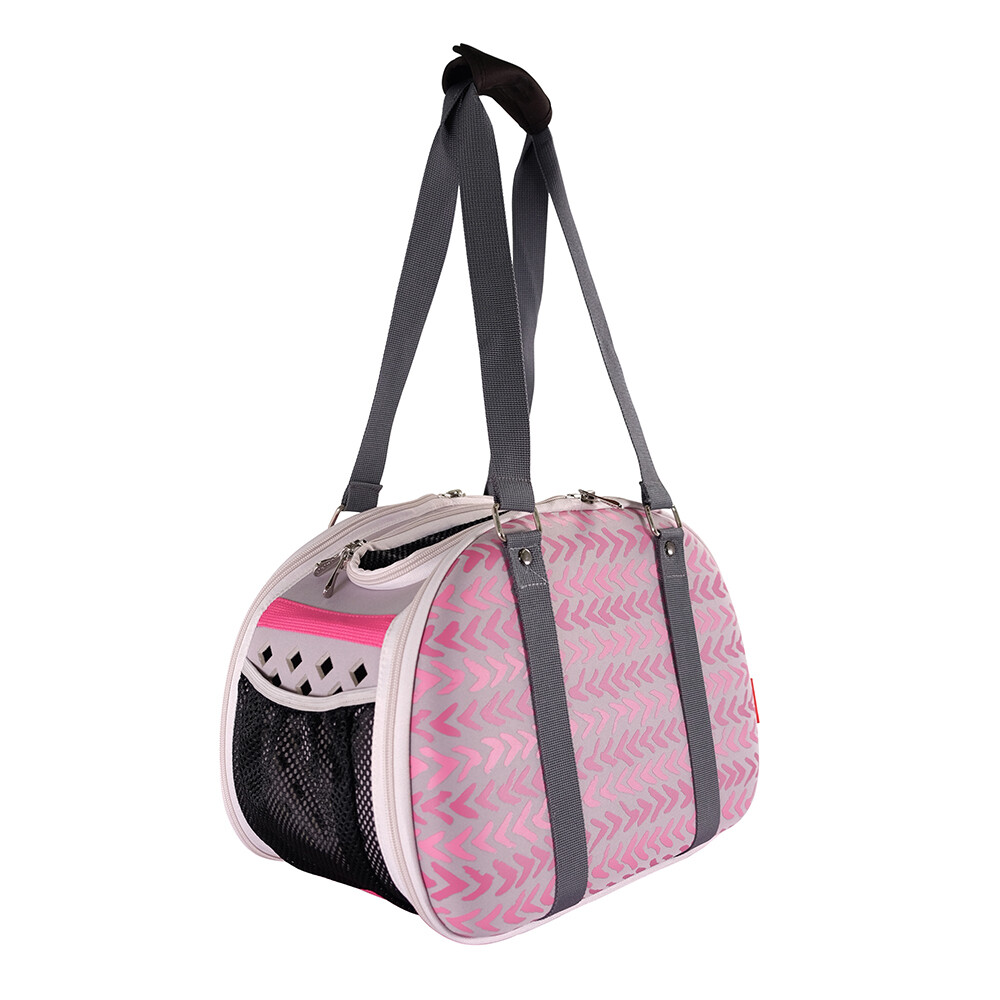 Pet Hardshell Travel Carrier – Pink Chevron Pet Hardshell Travel Carrier – Pink Chevron