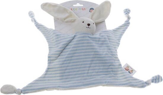 Knuffeldoek konijn blauw/wit Knuffeldoek konijn blauw/wit