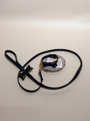 Creme de noir collar 25 cm + leash ´