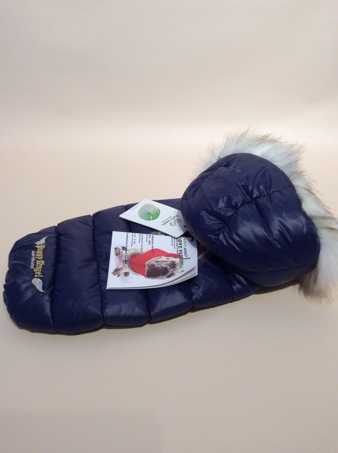 Padding trimmed hood detachable navy Padding trimmed hood detachable navy