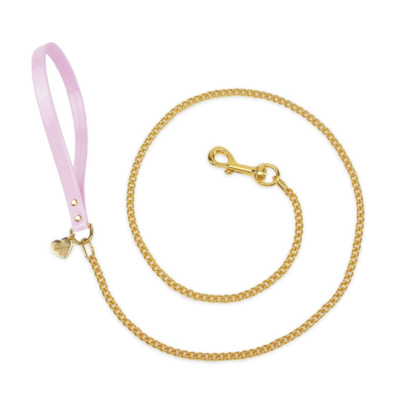 Chain leash baby pink gold lak´