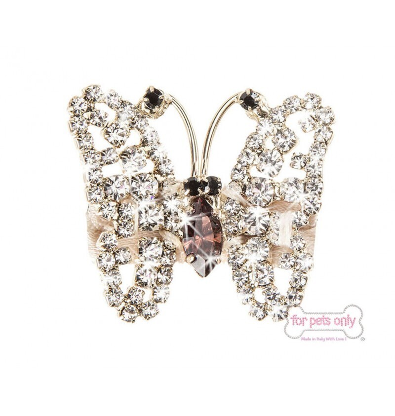 Butterfly cristal hairclip