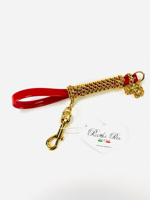 Chain leash red gold lak´´