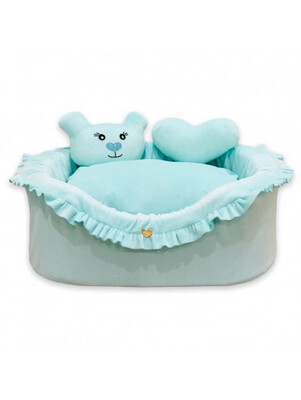 Teddy bear bed acqua