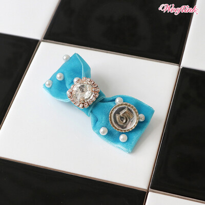Velvet pearl hairbow blue´´ Velvet pearl hairbow blue´´