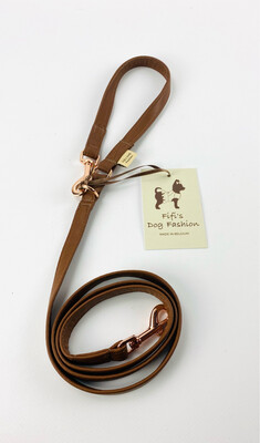 Leash brown leather gold´´