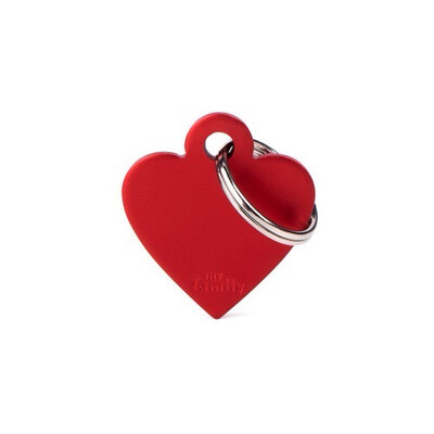 Basic heart red ID-tag
