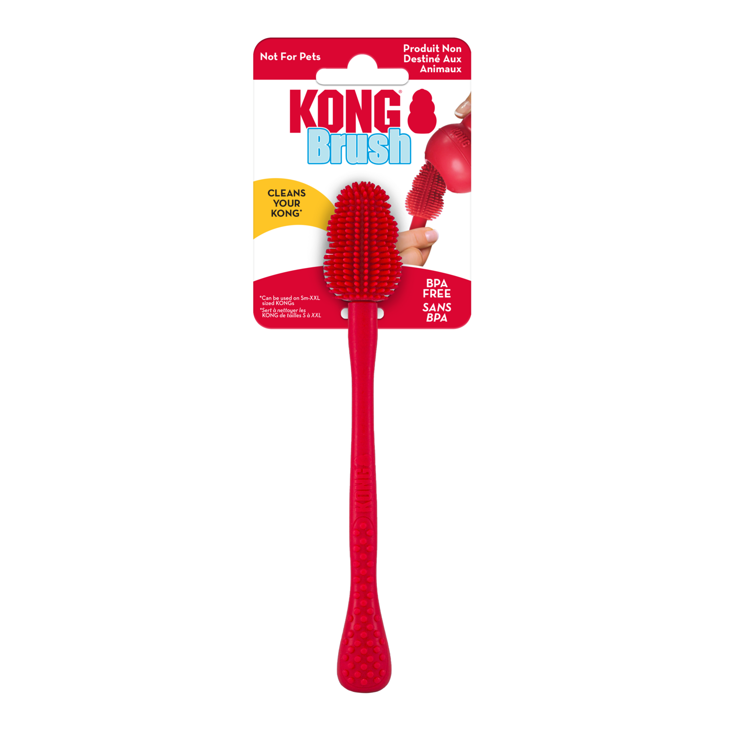 Kong brush easy cleaning
