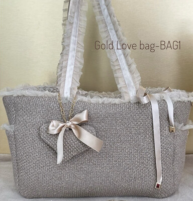 Gold love bag
