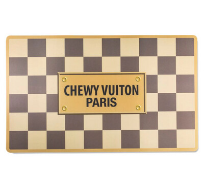 Checker Chewy Vuitton placemat