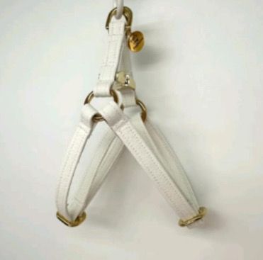 Lily clear white leather + bow