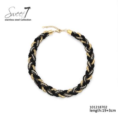 Ketting zwart/goud.