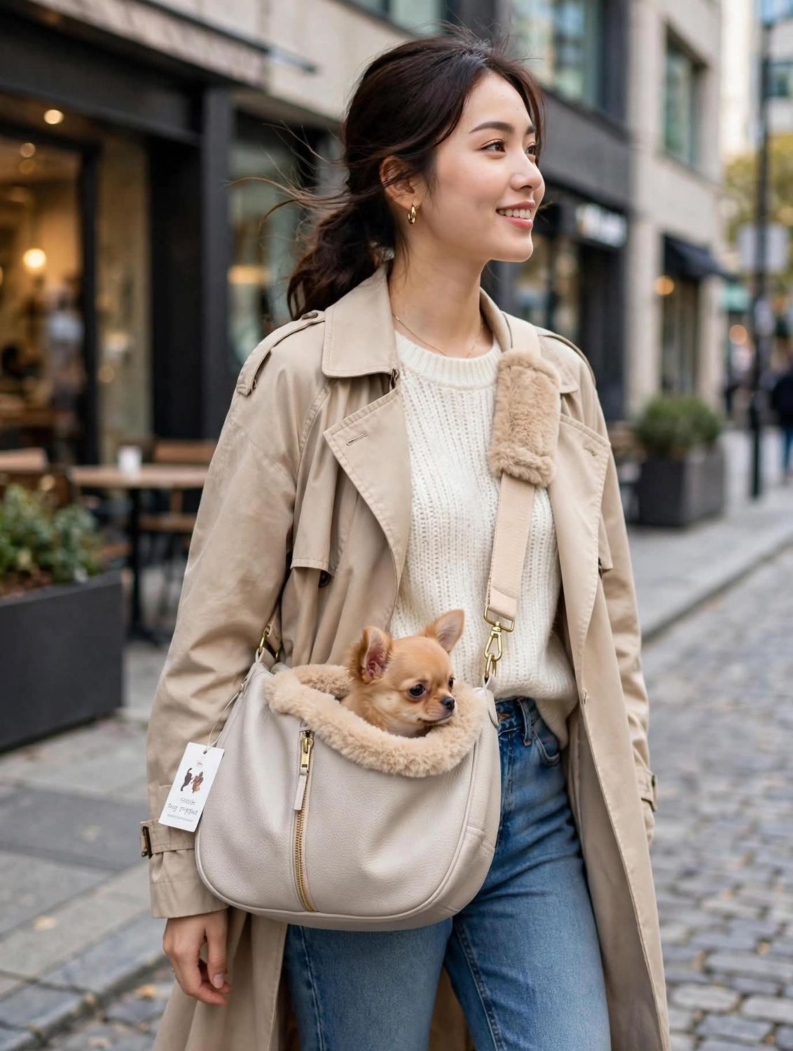 Luno bag beige leather S 🥰