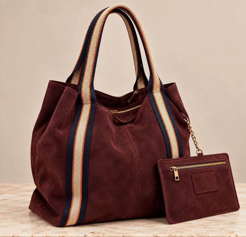 Cabas Riviera Bordeaux suède 