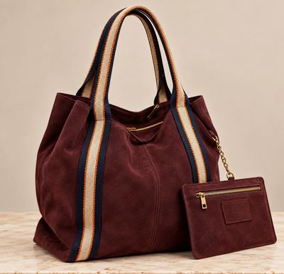 Cabas Riviera Bordeaux suède 