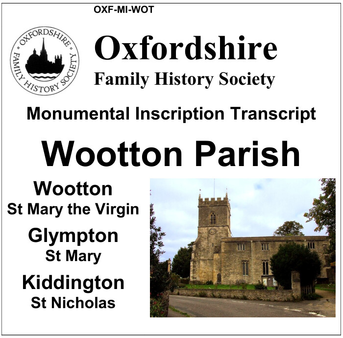 Wootton (Oxon), St Mary the Virgin; Glympton, St Mary; Kiddington, St Nicholas