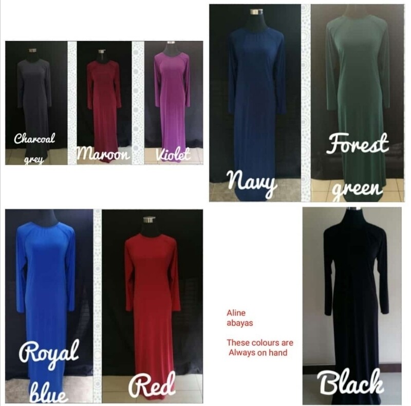 Plain abaya - Standard colours