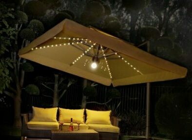 10 foot outdoor umbrella with lights