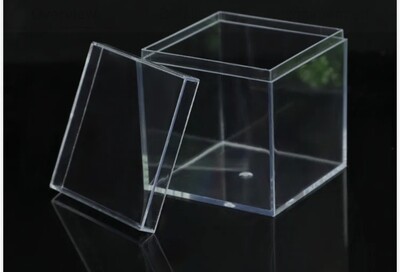 Clear 3.5 x 3.5 Empty Cake Cubes