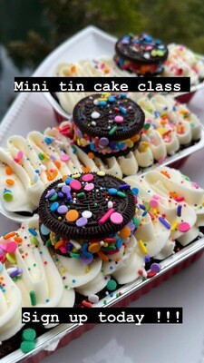 Mini tin cake class (Pre recorded)
